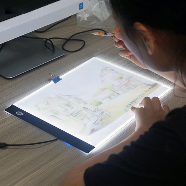 Suncoda Draw Light Board, Portable A4 Tracing Led Copy Board Box, Slim Pad, Usb Power Copy Drawing Board Tracing Board for Artists Designing, Animation, Sketching
