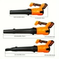 thumbnail image 4 of 21V Cordless Leaf Blower, 150MPH 500CFM - Lightweight, Rechargeable Battery & Charger, Powerful for Lawn Care, Yard Cleaning, Snow Blowing - Durable, US Plug, 4 of 11