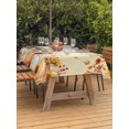 thumbnail image 2 of Outdoor Tablecloth with Umbrella Hole and Zipper, Orange Fall Rectangle Table Cloth 52x70 Inch Waterproof Tablecloth, Thanksgiving Pumpkins Sunflower Yellow Picnic Table Cover for Patio Camping, 2 of 7