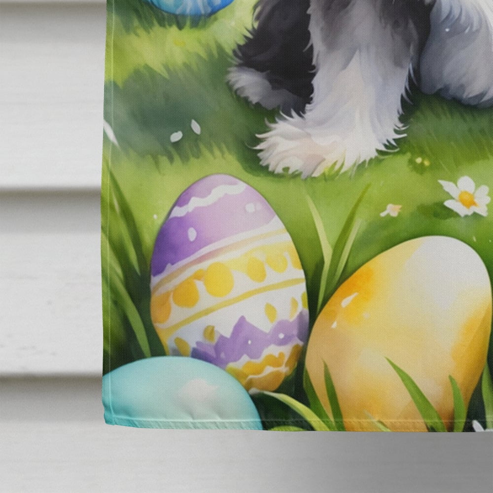 Shih Tzu Easter Egg Hunt House Flag 28 in x 40 in