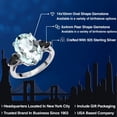 thumbnail image 2 of Gem Stone King 6.46 Ct Oval Sky Blue Simulated Aquamarine Black Onyx 925 Sterling Silver Ring, 2 of 6