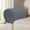 thumbnail image 2 of Wishrage 2PCS Velvet Couch Arm Covers Stretch Armrest Covers for Chairs Couch Armchair Slipcovers Armchair Covers for Arms Furniture Protector for Sofa Recliner with Twist Pin, 2 of 7
