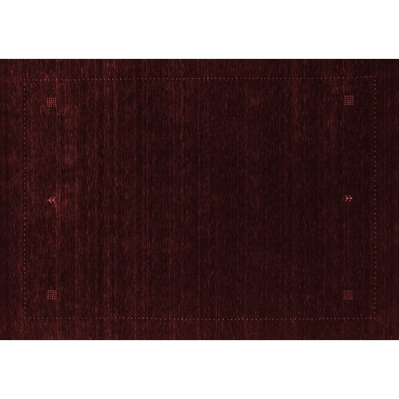 Ahgly Company Indoor Rectangle Abstract Red Contemporary Area Rugs, 5' x 7'
