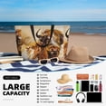 thumbnail image 5 of Wukai Yak Print Zipper Bag,large Beach Tote Bag,Waterproof Sandproof Bag,Grocery and Picnic Tote Travel Bag, 5 of 5