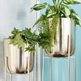thumbnail image 5 of CosmoLiving by Cosmopolitan Silver Metal Dome Indoor Outdoor Planter with Removable Stand, Set of 2 39", 46"H, 5 of 14