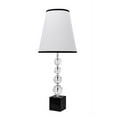 thumbnail image 4 of Aspen Creative 40131, 30 1/2" High Transitional Crystal Table Lamp, Chrome Finish with Crystal and Hardback Empire Shaped Lamp Shade in White, 12" Wide, 4 of 5