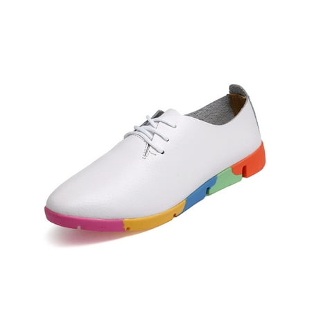 

Rotosw Ladies Walking Shoes Comfort Boat Shoe Slip On Flats Womens Loafers Women Flat Non-slip Moccasins White 8.5
