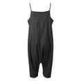thumbnail image 7 of Ticikt Denim Jumpsuit Romper with Two Way Wear Style Loose Fit Ankle Length Overalls Casual Fashion Jumpsuit Pants,Color:Black,Size:M, 7 of 7