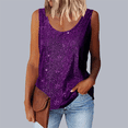 thumbnail image 2 of Sequin Tank Tops for Women Sparkly Sleeveless Glitter Party Tops Scoop Neck Sparkly Clubwear Loose Camisole Shirt Dressy Glitter Tank Tops, 2 of 5