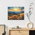 thumbnail image 6 of Picia Sunset Sky Sunflower Pattern Decorative Picture – Unique Wall Art, Modern Canvas Print for Trendy Interiors (Horizontal), 6 of 6