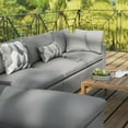 thumbnail image 2 of Modular Lounge Sectional Deep Sofa Set, Charcoal Grey Gray, Fabric, Modern Contemporary, Outdoor Patio Balcony Cafe Bistro Garden Furniture Hotel Hospitality, 2 of 10