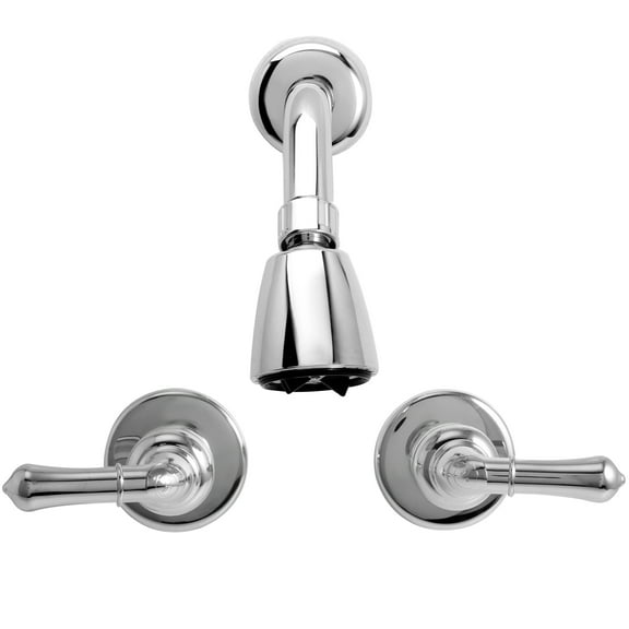 Pacific Bay Shower Faucet & Showerhead with Arm Trim Kit Shower Head and Handle Set, Polished Chrome