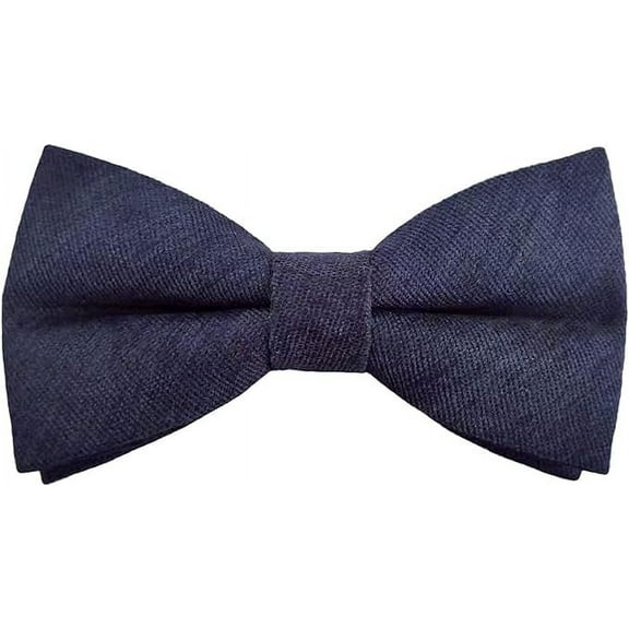 Nvzi -b 2pcs Classic Pre-Tied Bow Tie Formal Solid Tuxedo Adjustable Adults & Children Bowtie Wedding Party Fancy Plain Necktie（Blue）
