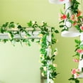 thumbnail image 4 of Ludlz 8ft Artificial Rose Garland Flower Leaf Vine Home Wedding Garden Party Decor, 4 of 7