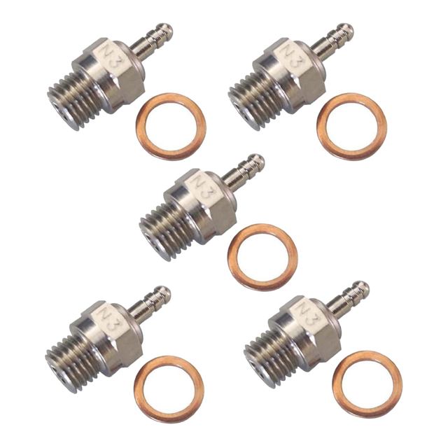 10Pcs N3 Glow Plug Nitro Truck Hot Apex Engine Parts Accessories Replacement OS RC Model Car 70117