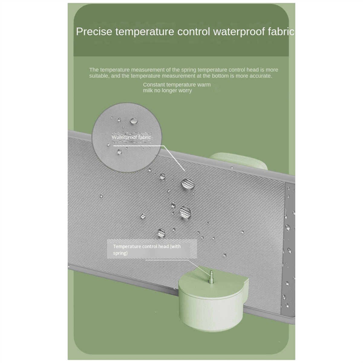 Bottle Heating Jacket 6Levels Adjustment Temperature Display Night Light Lighting Portable Baby Bottle Heater 6000Amh A