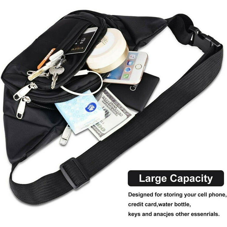 Man Waist Bag Pack Travel Sports Male Fanny Pack Large Wallet Phone Belt Bag  Pouch Men's Shoulder Hip Bag 4 Pockets - AliExpress