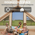 thumbnail image 2 of Inflatable Camping Tent 6.6m2 Large Space, 6-8 Person Glamping Tent With Sturdy Canvas, 360° Ventilated Windows, Easy Setup Air Pump Included, For Outdoor Camping And Backyard, 2 of 6