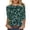 Multicolor#25, variant on JTZGDY 3/4 Sleeve Tops for Women Dressy Casual Summer Tie Dye Gradient Color Print T-Shirts Lightweight Comfy Floral Pattern Graphic Tunic Tees Blouse Multicolor#26 L