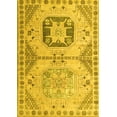 thumbnail image 1 of Ahgly Company Indoor Rectangle Abstract Yellow Modern Area Rugs, 5' x 8', 1 of 4