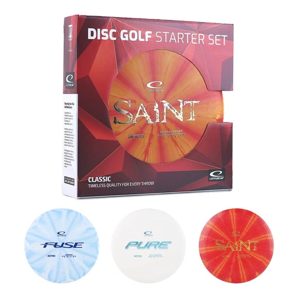 Latitude 64 Classic Disc Golf Starter Set, 3-Disc Pack - Trusted starter set for adult beginners and casual players