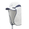 thumbnail image 1 of AONIJIE Dual Purpose Removable Foldable Sun Cap with Neck Flap, Sun Protection Breathable Mesh Shawl Cap(A#White), 1 of 6