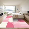 thumbnail image 3 of ODIKA 3'x5' Machine Washable Non-Slip Area Rug, Abstract Pink High Traffic Rug with Pad, Pink, 1058498, 3 of 8