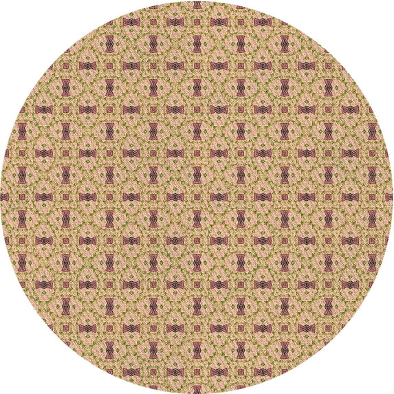 Ahgly Company Indoor Square Patterned Petra Gold Brown Area Rugs, 3' Square