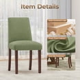 thumbnail image 3 of EOP Upholstered Dining Chairs Set of 4, Linen Fabric Dining Side Chairs, Farmhouse Dining Room Chairs, Stylish Kitchen Chairs with Solid Wood Legs and Padded Seat, Green, 3 of 10