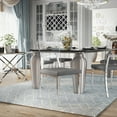 thumbnail image 6 of Furniture of America Santo Padded Gray Faux Leather and Chrome Side Chairs (Set of 2), 6 of 10
