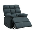 thumbnail image 2 of Homesvale Microfiber Recliner, Deep Blue, 2 of 7