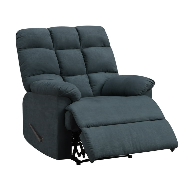 Blue microfiber recliner sale