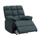 image 1 of Mainstays Microfiber Recliner, Deep Blue