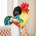 thumbnail image 2 of Gallo de peluche coleccionable, muñeco de gallo, adorno para decoración del hogar, peluche suave Altura 34cm, 2 of 9