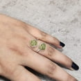 thumbnail image 3 of Natural Peridot Ring, Raw Peridot Gemstone Ring, August Birthstone, Adjustable, 2 Stone, 925 Sterling Silver, Womens Ring, Christmas, Thanksgiving, Handmade, Statement Jewelry, Rough Gemstone Jewelry, 3 of 6