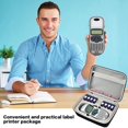thumbnail image 3 of Case Compatible with DYMO LetraTag LT-100H Handheld Label Maker Machine, Holder for Labeler Makers Printer Machine & Labeling Tapes Refills, with Mesh Pocket for Accessories- (Grey Sponge), 3 of 7