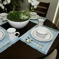 Gibson Home Porto 12 Peice Fine Ceramic Blue Banded Dinnerware Set