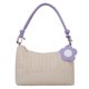 thumbnail image 2 of Bolsa de paja de verano para mujer de axila tejido con flores y correa de PU para el trabajo (púrpura) Ndcxsfigh Para Estrenar, 2 of 2