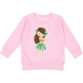 thumbnail image 2 of Inktastic Brown Haired Hula Girl Toddler Sweatshirt, 2 of 4