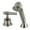Brushed Nickel, variant on Kingston Brass KSK2361MLTR Deck Mount Hand Shower with Diverter for Roman Tub Faucet, Polished Chrome