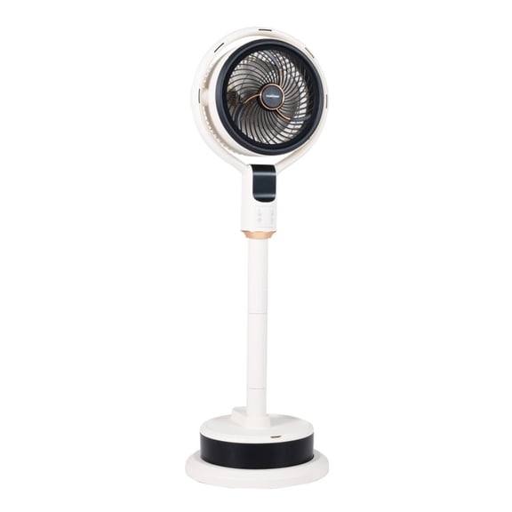 RUIE Misting Pedestal Fan with Remote, 2-in-1 Air Circulator with 8 Speeds Adjustable Height Mist Fan for Indoor Outdoor Patio, White