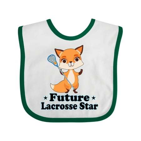 

Inktastic Future Lacrosse Star Outfit Gift Baby Boy or Baby Girl Bib