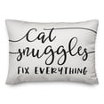 thumbnail image 2 of Creative Products Cat Snuggles Fix Everything 14x20 Spun Poly Pillow, 2 of 3