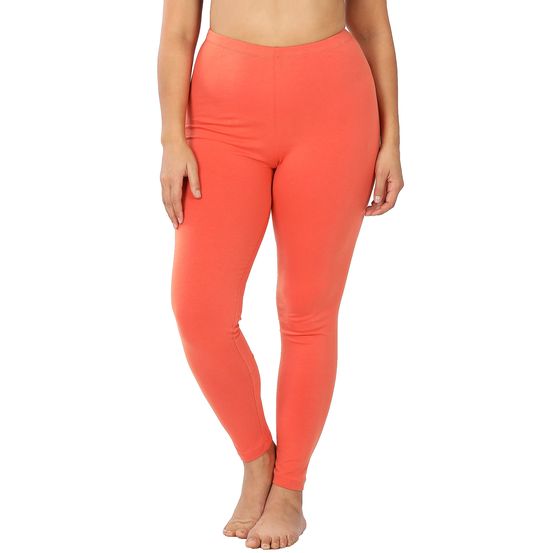 Zenana Premium Cotton Full Ankle Length Womens Basic Leggings