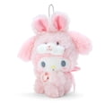 thumbnail image 5 of Kawaii Sanrios conejo Cinnamoroll muñeco de peluche suave Melody Love Diamond Plushies llavero de dibujos animados Kuromi niñas Decoración Juguetes colgantes, 5 of 5