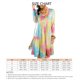 thumbnail image 5 of Vestido Tie Dye Mujer Suelto Casual Poliéster Cuello Redondo Manga Larga Ropa De Otoño Amarillo M, 5 of 5