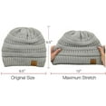 thumbnail image 2 of Zando Baby Beanies Infant Toddler Winter Hat Soft Warm Knit Hats Caps for Boys and Girls White & Black & Light Grey 6-36 Months, 2 of 3