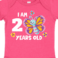 thumbnail image 4 of Inktastic I am 2 Years Old Cute Smiling Butterfly with Flowers Girls Baby Bodysuit, 4 of 5