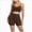 A5-Coffee, variant on Women 2 Piece Workout Sets Compression Tummy Control Leggings with Pockets Halter Built in Bra Tank Tops,Compression(Purple,M)