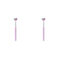 thumbnail image 3 of Cepillos de pelo Jumpingount para adultos 3 lados para hogar Hotel viaje Violeta 2piezas, 3 of 5